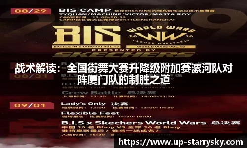 战术解读:全国街舞大赛升降级附加赛漯河队对阵厦门队的制胜之道