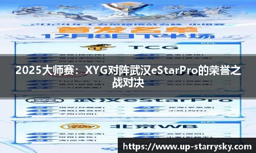 2025大师赛:XYG对阵武汉eStarPro的荣誉之战对决
